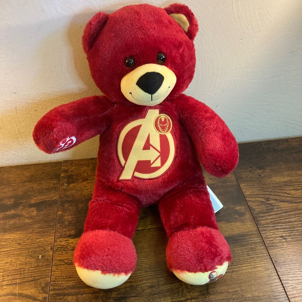 Build A Bear Marvel Avengers Iron Man Red Plush Teddy Bear 16 inch